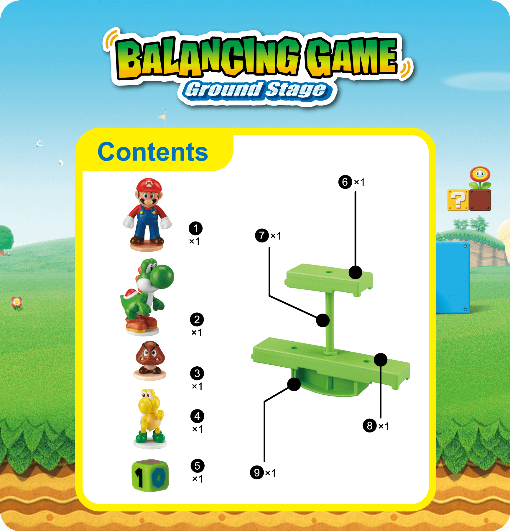 Super Mario Games juegos de sociedad balancing Game ground Stage balancierspiel 
