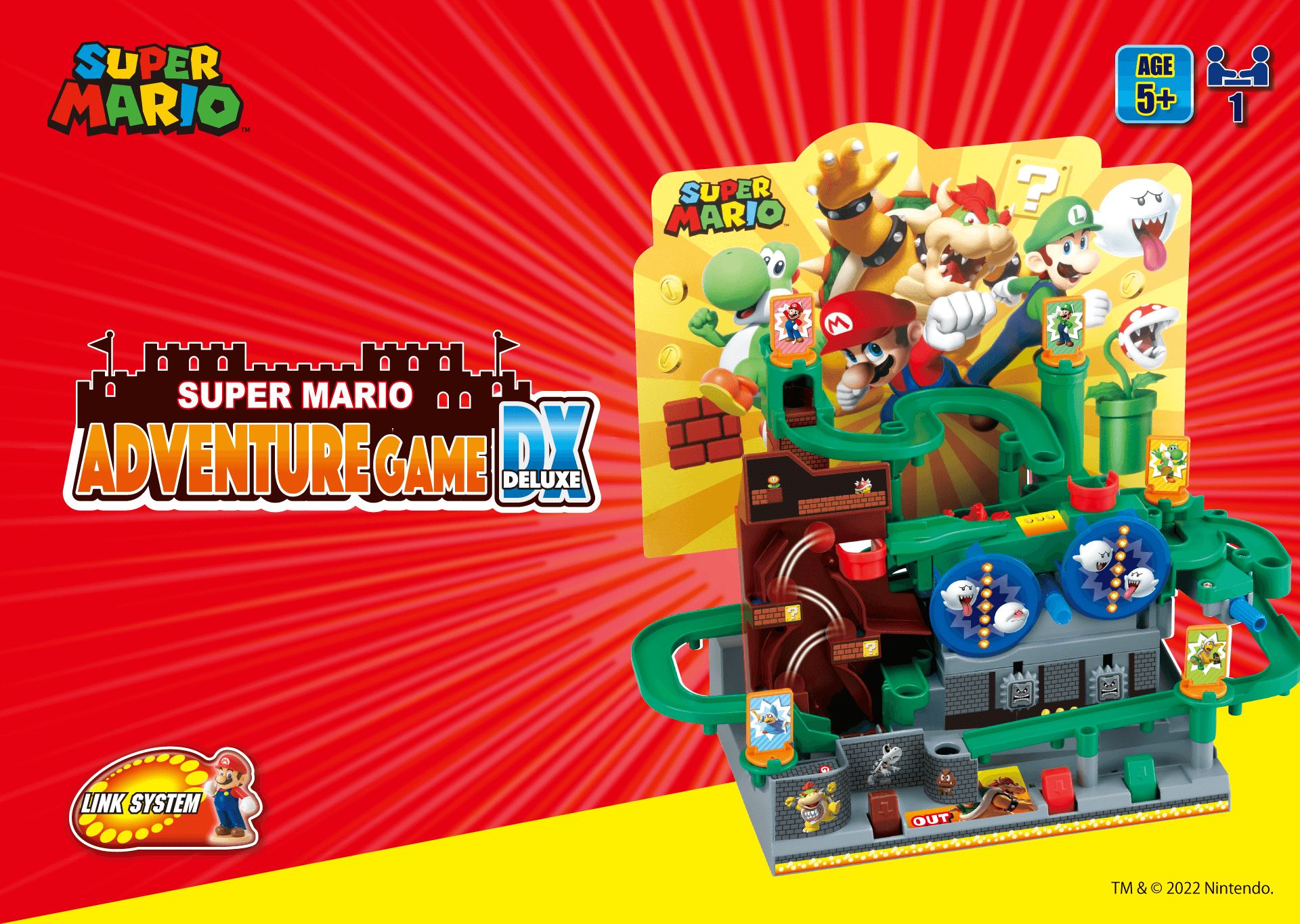 EPOCH Super Mario Adventure Game DX - Tabletop Skill and Action Game with  Collectible Action Figures