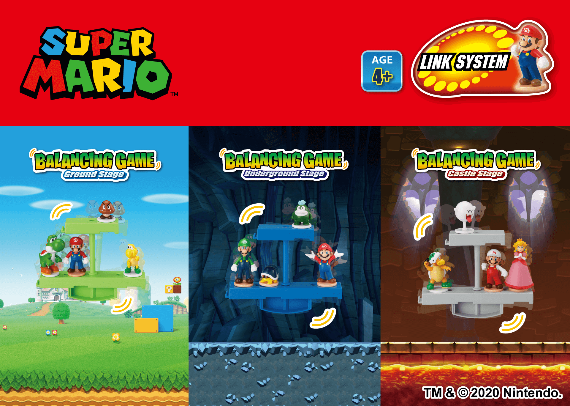 Epoch Games Super Mario Blow Up! Shaky Tower Balancing Game - Tabletop  Skill and Action Game with Collectible Super Mario Action Figures