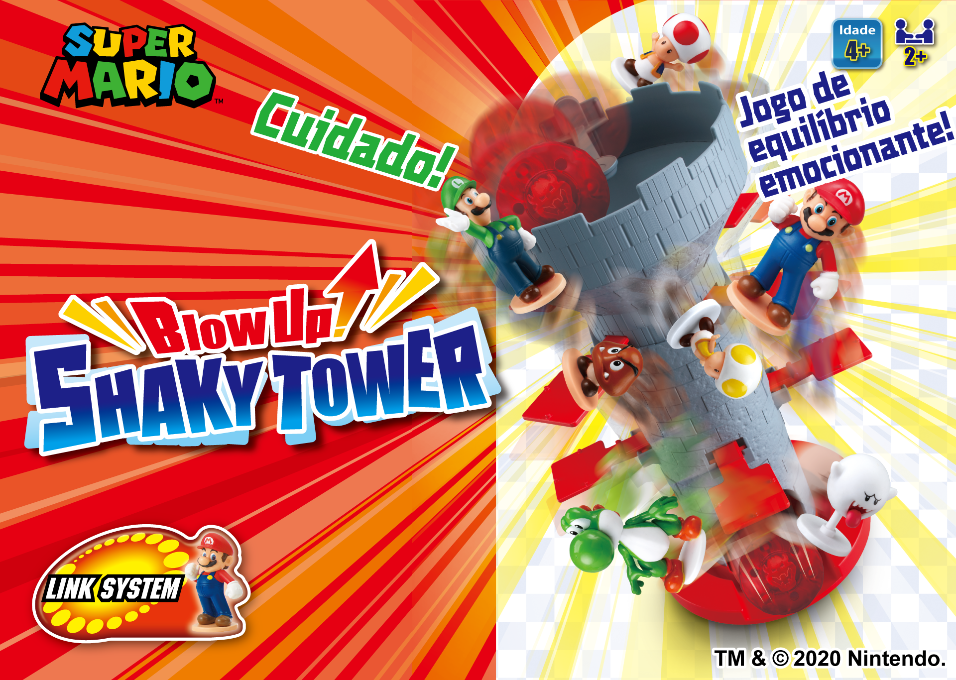 Jogo de Equilíbrio - Blow Up - Super Mario - Torre Trêmula - 2 ou Mais  Jogadores - Epoch - Ri Happy